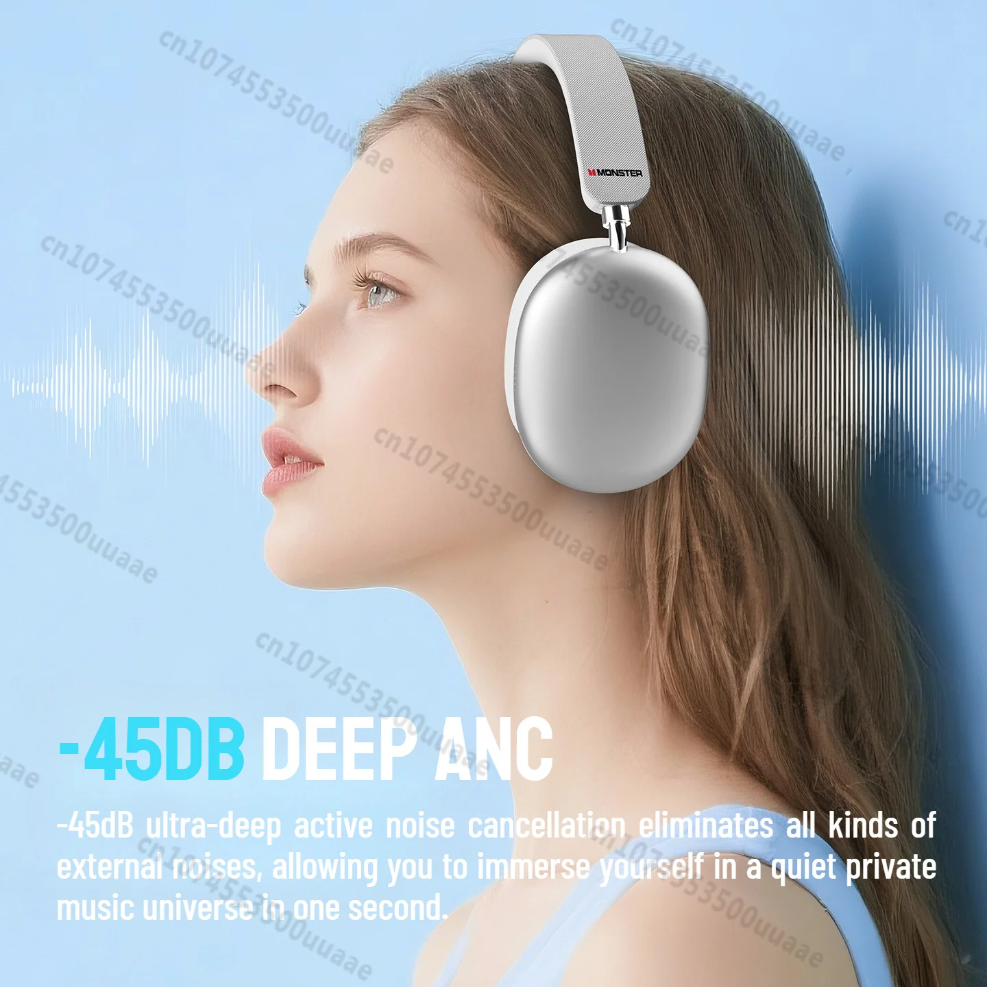 Monster AH100 -45dB ANC Hoofdt - Anc Wireless Over Ear Headphones recensie en prijs